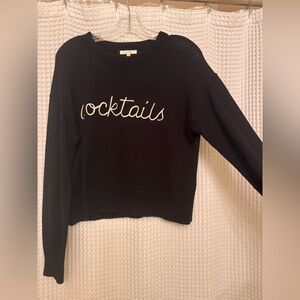 Z Supply Black Sweater with White Script